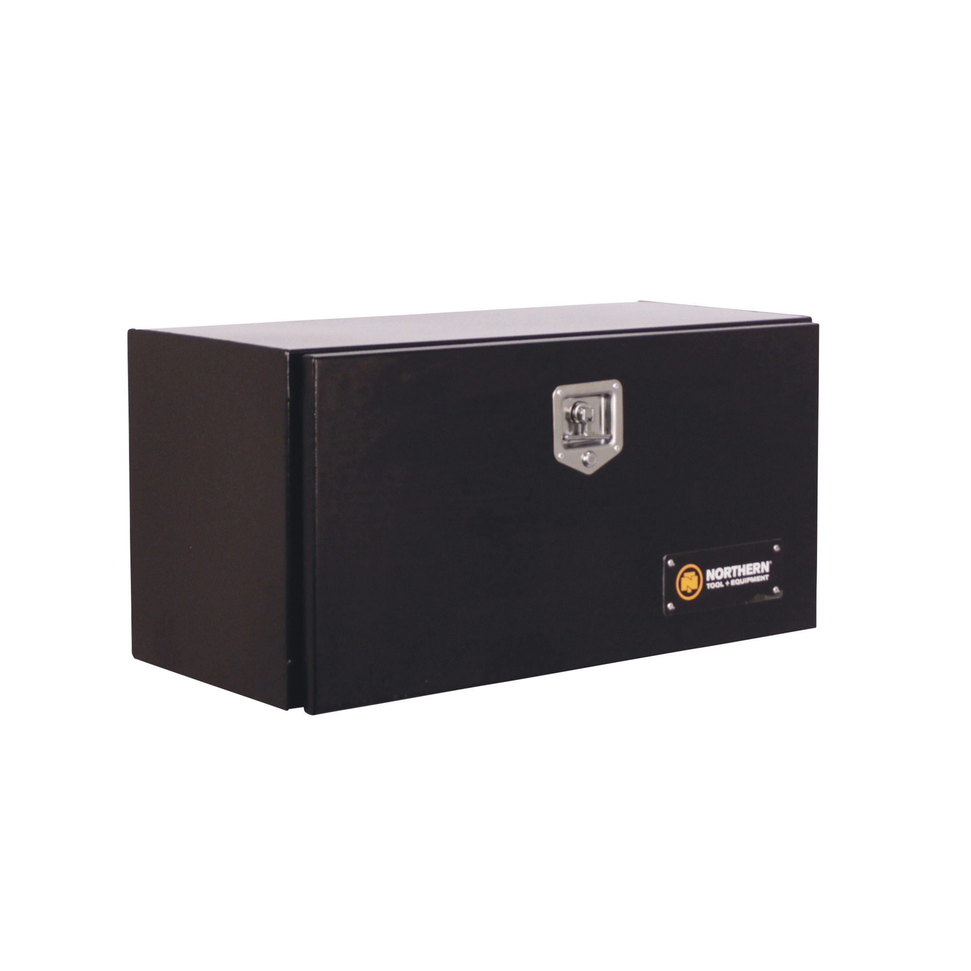 Northern Tool + Equipment Underbody Truck Toolbox with Drop Door, 24in. x 17in. x 18in., Steel, Gloss Black, T-Handle Latch